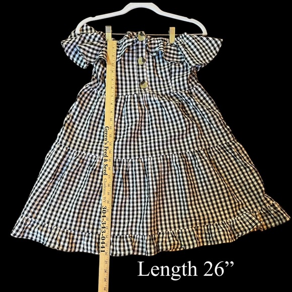 NEW ASOS DESIGN Bandaeau Tiered Mini Sundress in Mono Gingham. Size 4 - Picture 13 of 16